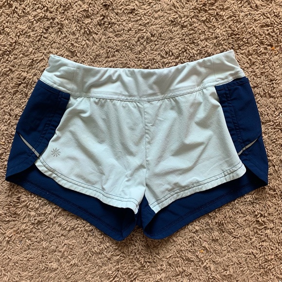 SUPER CUTE ATHLETA SHORTS size L girls- blue - Picture 1 of 4